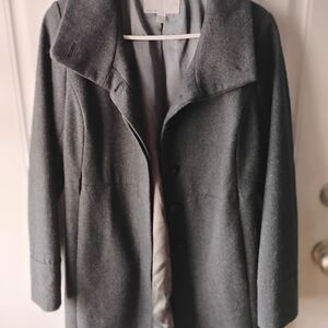Old Navy Dark Gray Pea Coat with Notch Collar